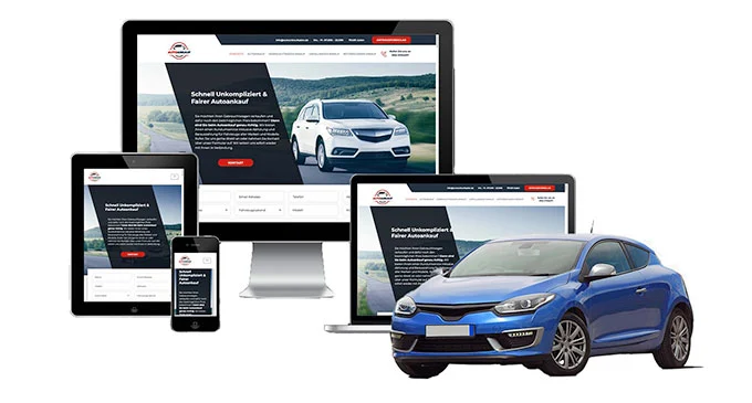 Ankaufseite mobil – Autoankauf Neu Wulmstorf mit rotem PKW